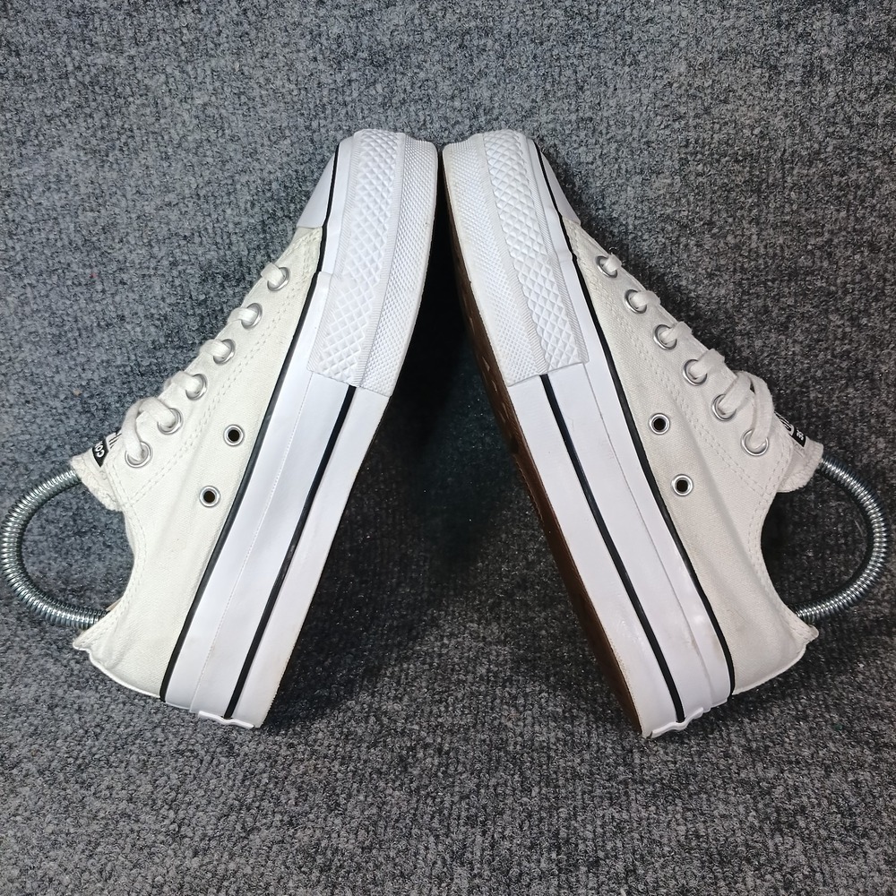Converse Chuck Taylor All Star Lift Sneakers Women 6 White Platform Low Top - Picture 4 of 7